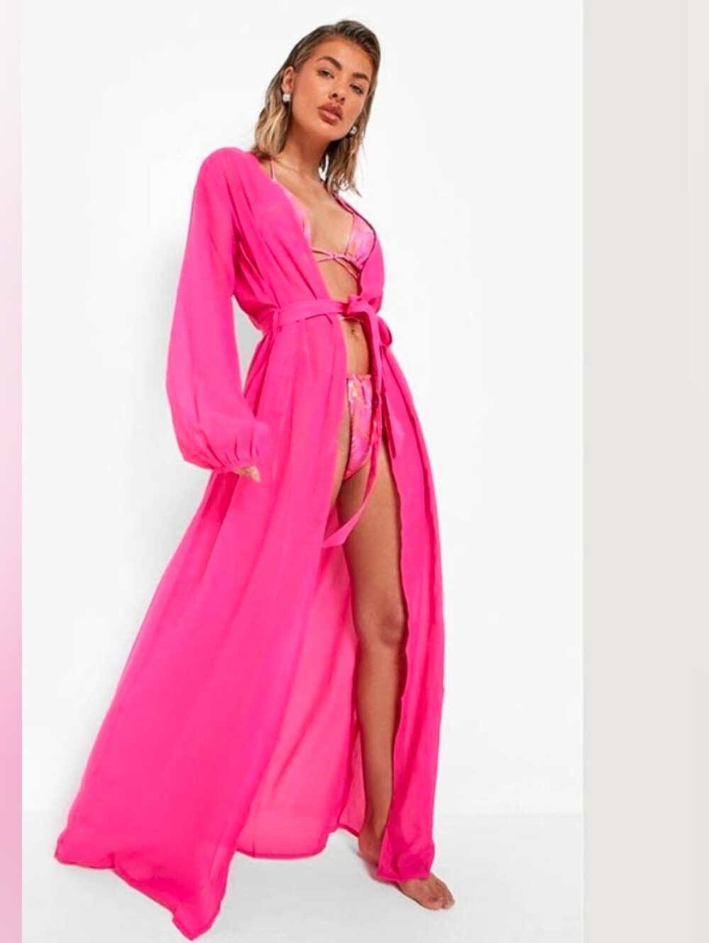 Chiffon Maxi Beach Kimono LARGE